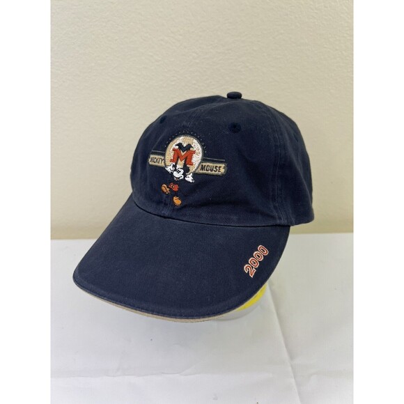 Vintage Hat Disneyland Mickey Mouse 2000 Adjustable Cap‎ Navy Blue by Goofy Hat - Picture 1 of 8